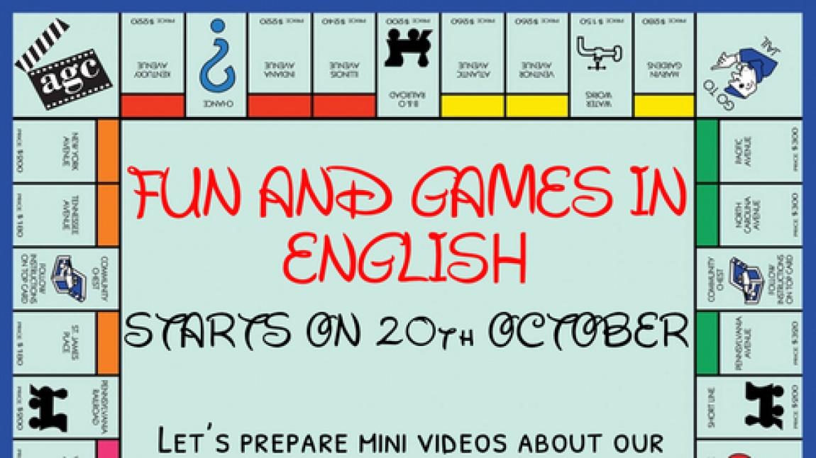 Fun and Games in English - Ekim Ayı Etkinliklerimiz/October Activities